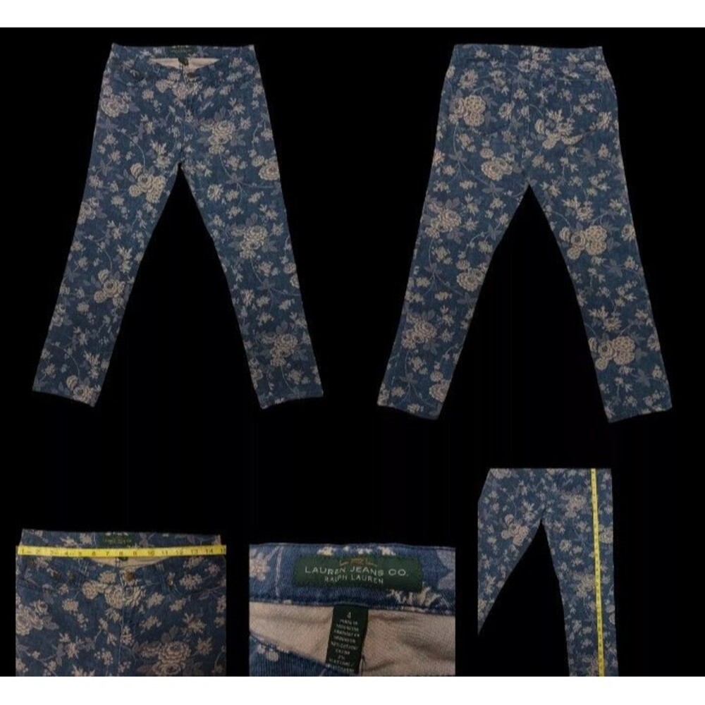 Vintage Lauren Jeans Co. Ralph Lauren Floral Print Lightweight Jeans US Size 4